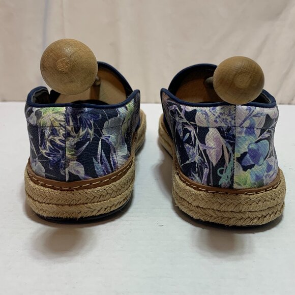 Schutz Slip on Sneakers with Floral Print Women Blue Summer - Picture 3 of 10